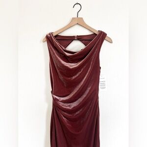 NWT Revelry Faith Velvet Dusty Rose Regular Maxi Dress